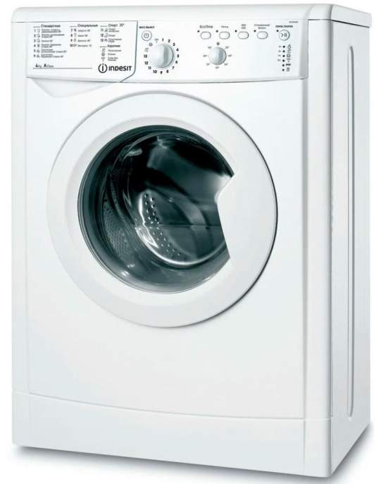 Стиральная машина суперузкая Indesit EcoTime IWUB 4085, с фронтальной загрузкой, 4кг, 800об/мин