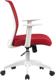 Кресло Cactus CS-WMC333-RD, сетка/ткань, до 100кг, фиксированные подлокотники,  темно-красный