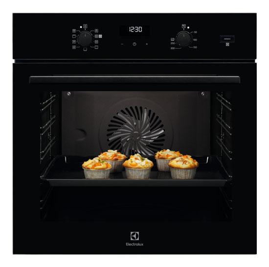 Духовой шкаф электрический Electrolux EOD5C50Z, 72л, дверца с 2 стеклами, черный