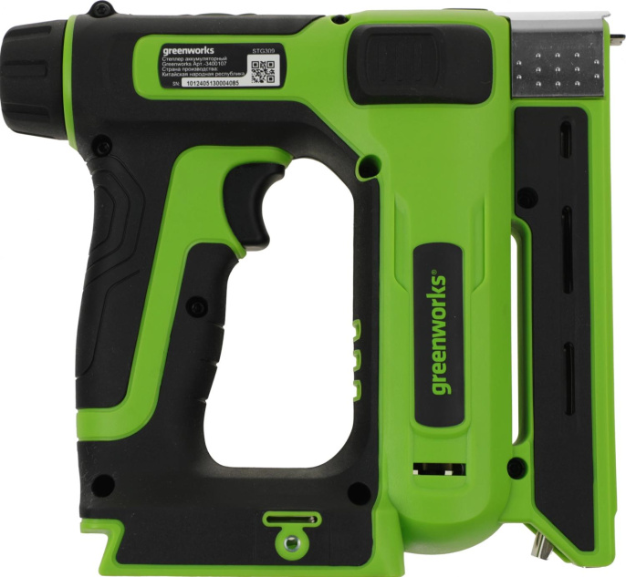 Степлер ручной Greenworks G24CS10 скобы 4/55/90/18GA 3400107