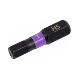 Биты ударные HEX 5, 25 мм, сталь S2, 5 шт HOEGERT TECHNIK HT1S147