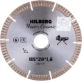 Диск алмазный отрезной Hilberg сегментный-турбо 115x20 Master Ceramic HM511