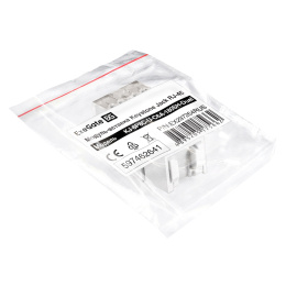 Модуль-вставка Keystone Jack RJ-45 ExeGate KJ-8P8C-U-C6A-180SH-Dual (Кат.6A, неэкранированная, 180 градусов, со шторками, IDC Krone/110) EX297264RUS