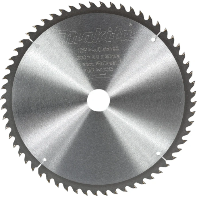 Диск пильный по дереву 260x30x2.6/1.8 мм, 60T Makita D-65383