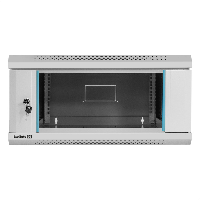 Шкаф телекоммуникационный 19" настенный 4U ExeGate EC-WM-4U.600.G.GREY 19”, 4U, 600x600x280mm ШхГхВ , передняя дверь закаленное стекло, съемные боковые панели, пыле- и влагозащита IP23, светло-серый RAL 7035 EX300263RUS