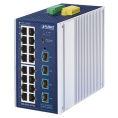 коммутатор/ PLANET IGS-4215-16T4X Industrial L2/L4 16-Port 10/100/1000T + 4-Port 10G SFP+ Managed Ethernet Switch