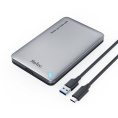 Бокс для накопителя Netac WH12 NT07WH12-30CC интерфейс SATA, до 2ТБ, подключение через USB 3.2 Gen1 Type-A 5 Гбит/с /USB 3.2 Gen1 Type-C 5 Гбит/с , корпус алюминий