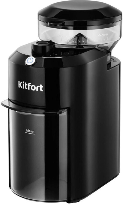 Кофемолка Kitfort КТ-7651 200Вт сист.помол.:жернова вместим.:85гр черный