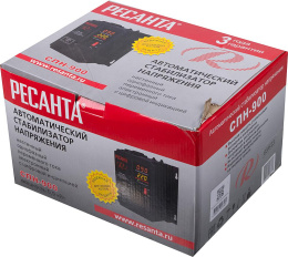 Стабилизатор напряжения Ресанта СПН-900 однофазный черный 63/6/23