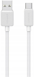 Кабель Usams US-SJ688 Type-C 3A Striped Data Cable-KY Series 1m Белый SJ688USB02