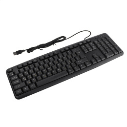 Клавиатура ExeGate Professional Standard LY-331S-OEM USB, полноразмерная, влагозащищенная, 104кл., Enter большой, длина кабеля 1,7м, черная, brown box EX293971RUS