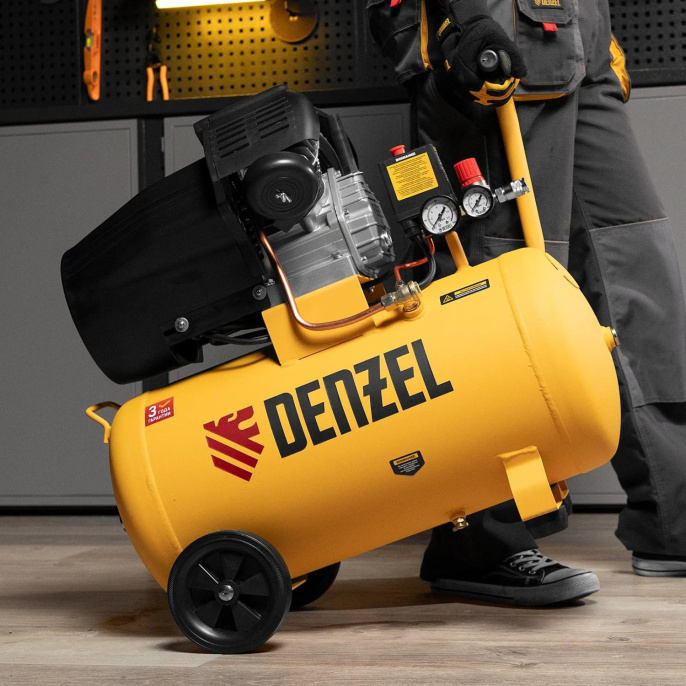 Компрессор поршневой DENZEL DCV1800/50 масляный [58168]