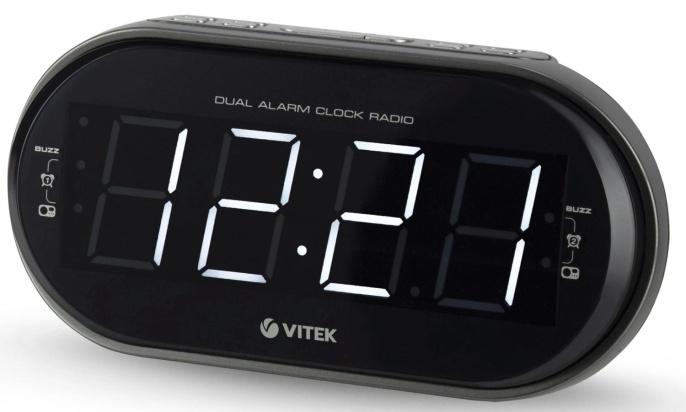 Радиобудильник Vitek VT-6610, серебристый