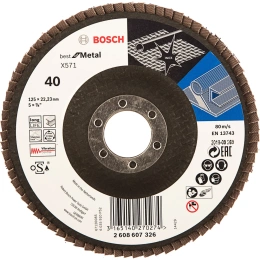 Круг лепестковый Best for Metal для УШМ 125 мм; К40 Bosch 2608607326
