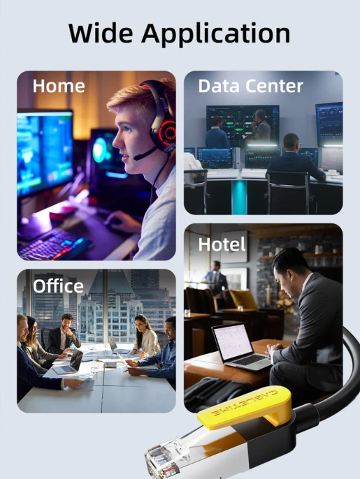 Патч-корд CABLETIME CN70E (CT-CAT7F-PB0.5) 0.5 м, FTP Gigabit Ethernet CAT7, желтый+черный