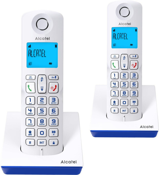 Радиотелефон Alcatel S230 Duo ru white, белый [atl1424119]