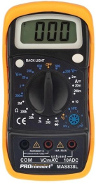 Мультиметр цифровой PROCONNECT MAS838L DT858L, ручной [13-3022]