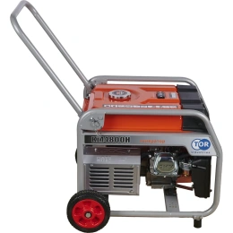 Бензиновый генератор TOR KM4800H 3,3кВт 220В 16л с электростартером и колесами 1011096