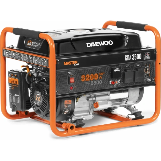 Бензиновый генератор Daewoo Master GDA 3500, 220 В, 3.2кВт