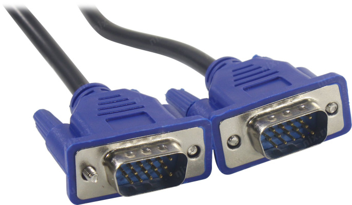 Кабель VGA Pro Cablexpert CC-PVGA-6 черный, 1.8м, 15M/15M, экран, феррит. кольца, пакет CC-PVGA-1.8M