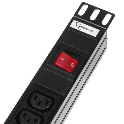 Gembird EHB8-4 Блок 1 вход С14/ 8 выходов C13 с защитой для 19". 16A. 1U