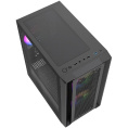 Powercase Корпус Mistral SM04 ARGB, Tempered Glass, Front Nylon Filter, 3x120mm ARGB PWM fans, чёрный, mATX CMMSM04B-A3