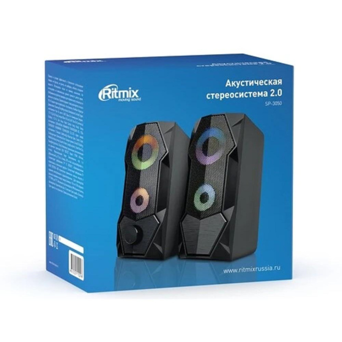 RITMIX SP-3050 {RMS: 10 Вт 2 х 5 Вт , Диаметр динамиков: 2.5’’, Частотный диапазон: 180 -20 кГЦ, Отношение сигнал/шум: 80 дБ}