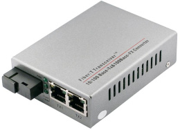 Медиаконвертер OSNOVO OMC-100-21S5b Оптический медиаконвертер Fast Ethernet. 2 медных порта RJ45 10/100Base-T IEEE 802.3i, IEEE 802.3u, IEEE 802.3x , 1 оптический порт SC, tx1550нм/rx1310нм 100Base-FX. Дальность