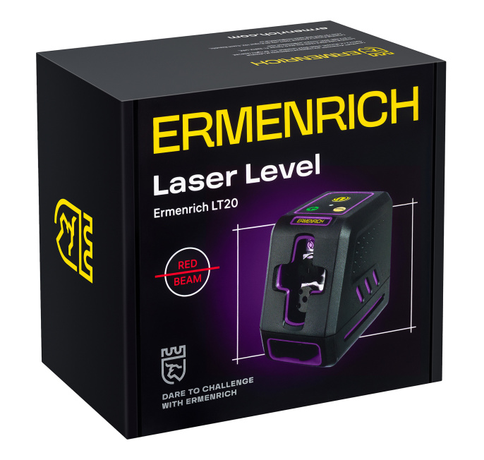 Лазерный уровень Ermenrich BASE LT20, фиолетовый