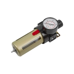 Фильтр-регулятор с индикатором давления для пневмосистем 1/2'', 10 Мкм, 1400 л/мин, 0-10 bar, рабочая температура 5-60° Forcekraft FK-BFR4000