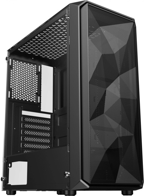 Корпус Оклик OCC-MD303 черный без БП ATX 6x120mm 2xUSB2.0 1xUSB3.0 audio bott PSU