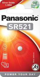 Батарейка Panasonic SR521 BL1 (SR-521EL/1B) (часовая, напряжение: 1.55 В, емкость: 17 мАч)