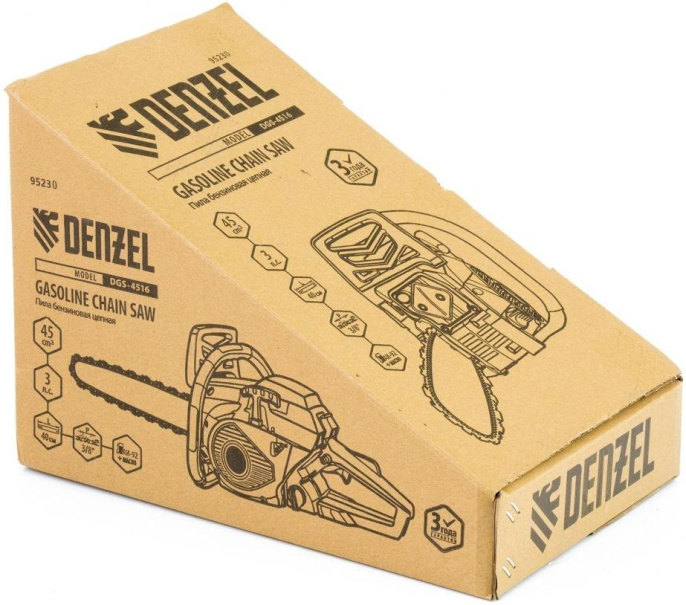 Бензопила DENZEL DGS-4516 [95230]