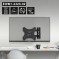 Кронштейн для TV/монитора 13"-34" настенный ExeGate EWM1-3420-02 EX297366RUS VESA 75x75, 100x100, макс.нагрузка 35 кг, наклон -10°/+10°, поворот -90°/+90°, вращение 360°, расстояние до стены 35-365мм, цвет черный