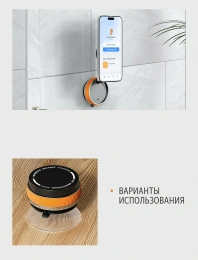 Держатель для телефона K10B, сильный магнит (MagSafe), вакуумная присоска с блокиратором, цвет оранжевый