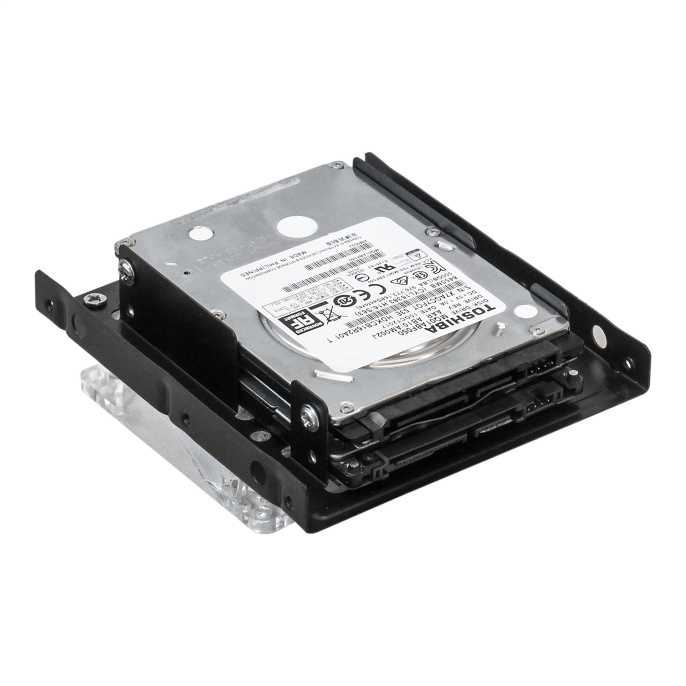 Салазки переходник ExeGate HD-22T3M для установки 2xHDD/SSD 2.5" в отсек 3.5" металлические EX292544RUS