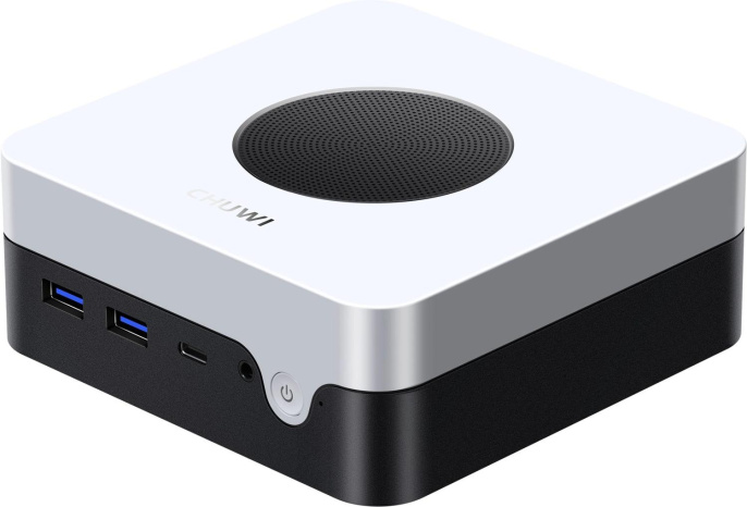 Неттоп Chuwi LarkBox X i3 1220P 1.5 8Gb SSD256Gb UHDG Windows 11 Pro GbitEth WiFi BT 90W черный/белый