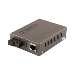 Оптический Fast Ethernet медиаконвертер OSNOVO OMC-100-11S5a для передачи Ethernet по одному волокну одномодового оптического кабеля до 20км по многомодовому кабелю до 1,5км . sct1073