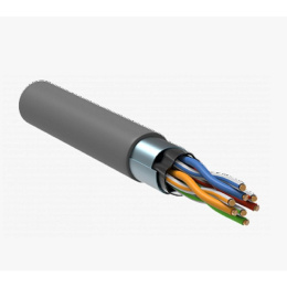 Кабель витая пара Bion BCL-F5480-181 F/UTP, кат.5e, 4x2x0,48 мм AWG 24, медь, одножильный, PVC, для внутренней прокладки, 305м, серый