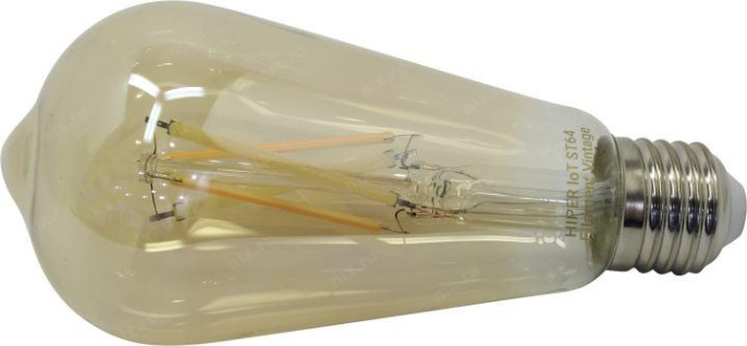 Умная лампа Hiper IoT ST64 Filament Vintage E27 7Вт 600lm Wi-Fi HI-ST64FIV