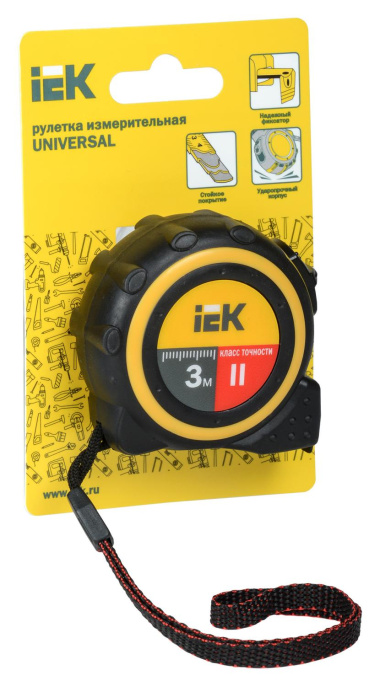 Рулетка строительная IEK Universal,  3м x16мм [tir10-1-003]