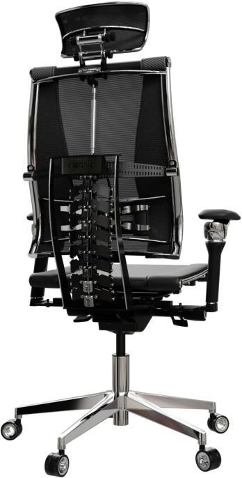 Кресло руководителя МЕТТА Yoga Spine Triumph B2 (Черный CC.50.15.13A), экокожа/сетка, до 150кг, синхромеханизм, регулируемые 6D подлокотники,  черный