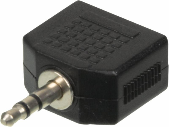Адаптер аудио NingBo Headphone Splitter,  2xJack 3.5 (f) -  Jack 3.5 (m),  черный [jaaa095-b]