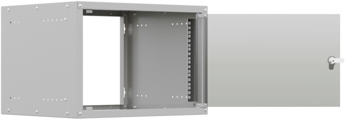 Шкаф коммутационный NTSS Lime NTSS-WL6U5560GS настенный 6U 550x600мм пер.дв.стекл несъемн.бок.пан. 30кг серый 520мм 12кг 110град. 370мм IP20 сталь