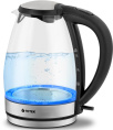 Чайник электрический Vitek VT-7046 1.7л. 2200Вт прозрачный/черный корпус: пластик/стекло