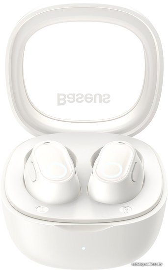Наушники Baseus NGTW370202 Bowie WM02 True Wireless Earphones White Overseas Edition беспроводные, внутриканальные, Bluetooth 5.3, радиус действия: 10 м, границы частотного диапазона: 20-20000 Гц, емкость