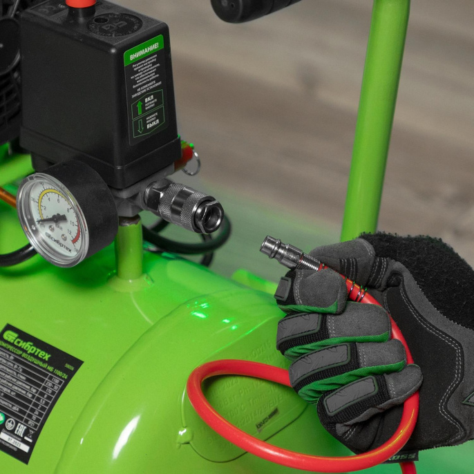 Компрессор поршневой СИБРТЕХ МБ 1100/24 безмасляный [58006]