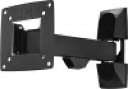 Кронштейн для телевизора HAMA H-118113, 10-26", настенный, поворот и наклон,  черный [00118113]