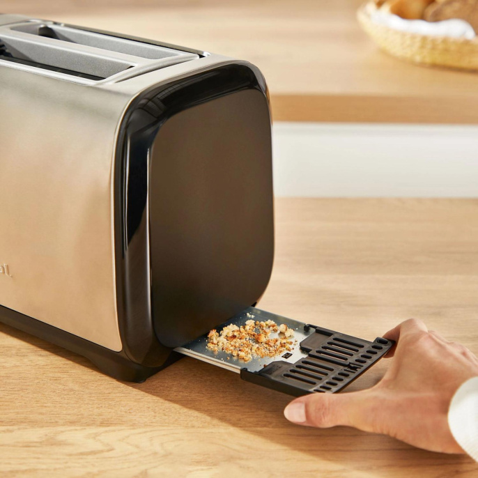 Тостер Tefal Express Metal TT5S1DE0, серебристый/черный [7211419524]