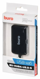 Хаб разветвитель Buro BU-HUB4-U3.0-S, черный